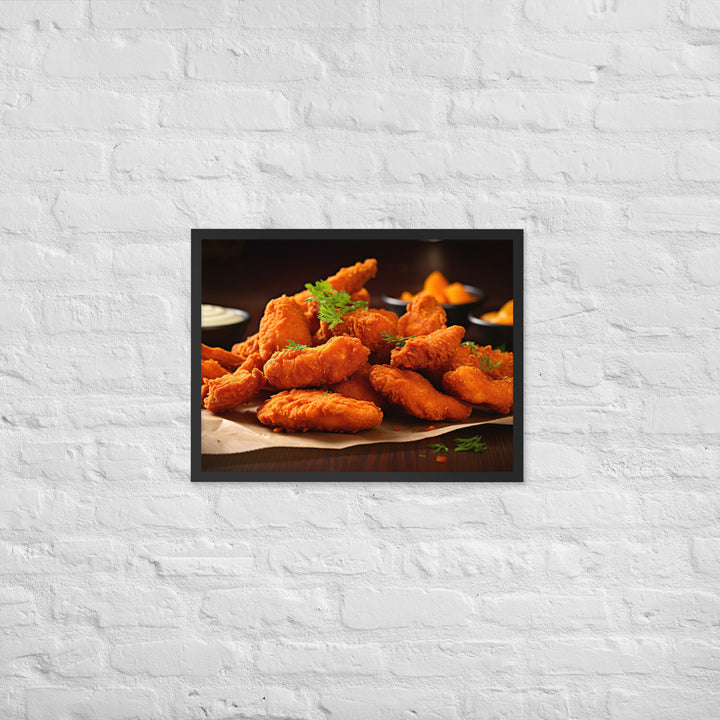 Buffalo Fried Chicken Framed poster 🤤 from Yumify.AI