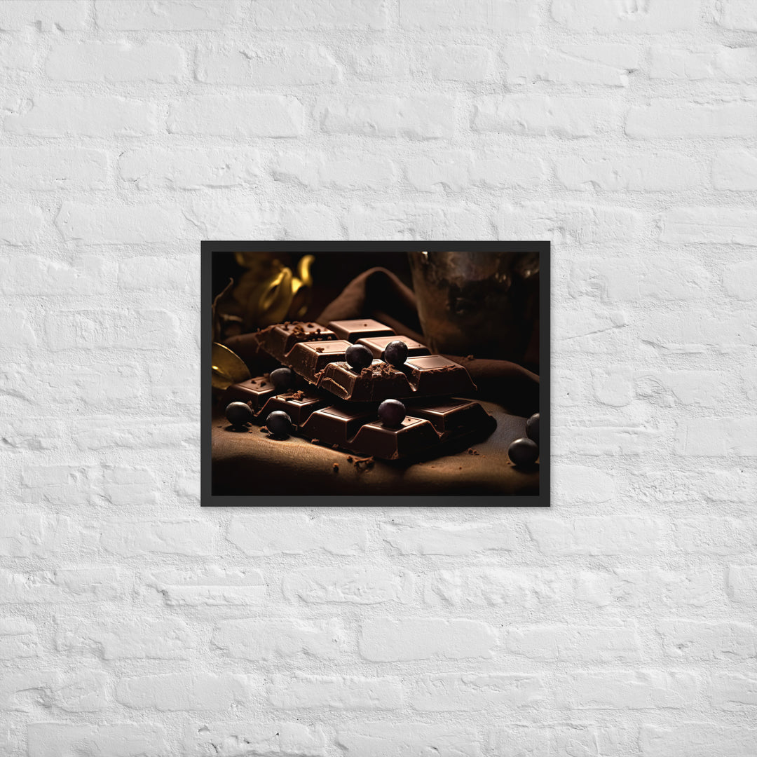 Dark Chocolate Framed poster 🤤 from Yumify.AI