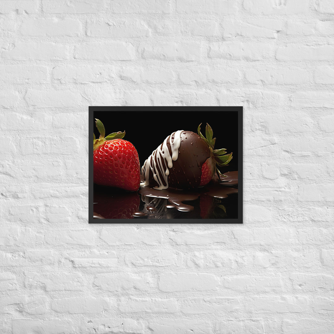 Chocolate covered Strawberries Framed poster 🤤 from Yumify.AI