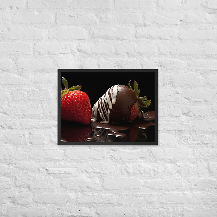 Chocolate covered Strawberries Framed poster 🤤 from Yumify.AI