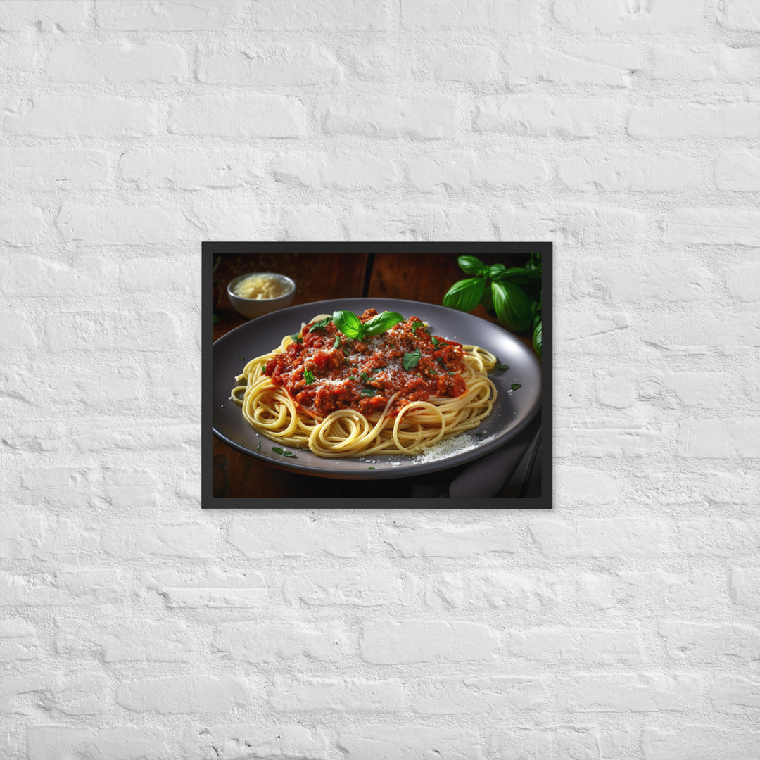 Spaghetti Bolognese Framed poster 🤤 from Yumify.AI