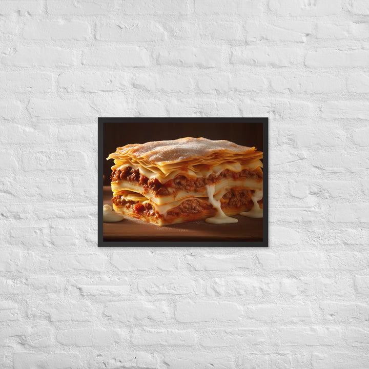 Lasagna Framed poster 🤤 from Yumify.AI