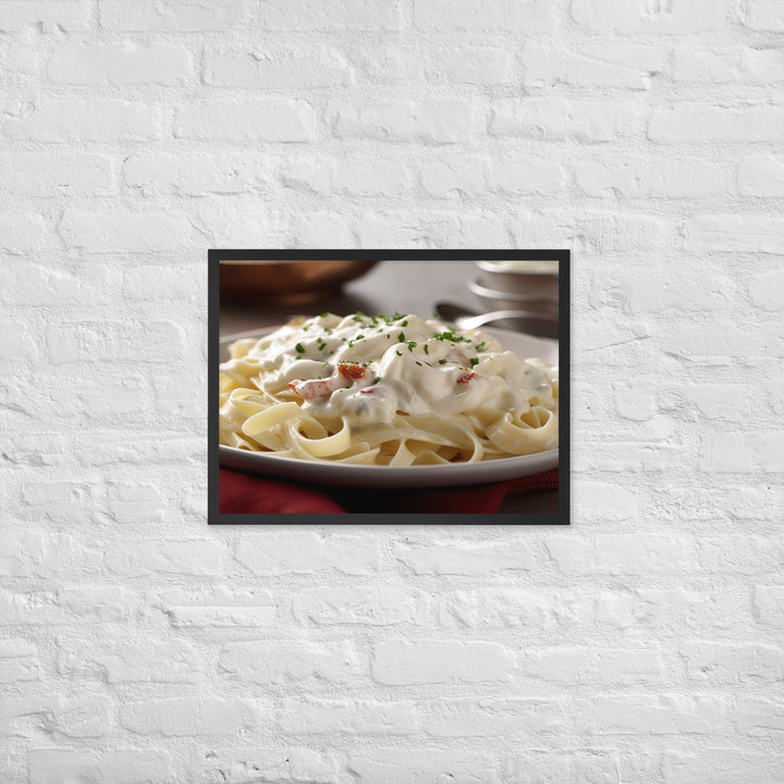 Fettuccine Alfredo Framed poster 🤤 from Yumify.AI