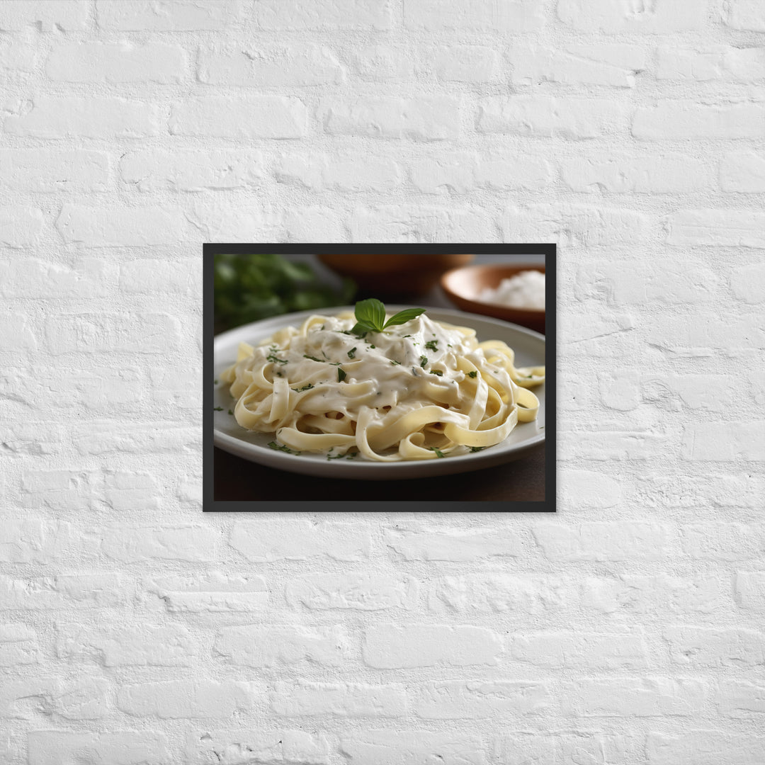 Fettuccine Alfredo Framed poster 🤤 from Yumify.AI