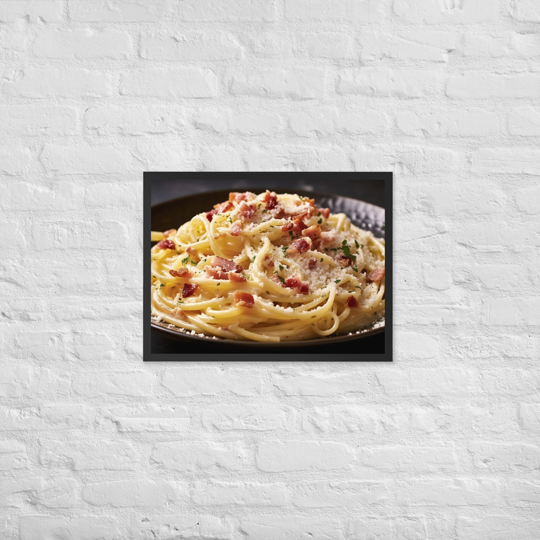 Carbonara Framed poster 🤤 from Yumify.AI