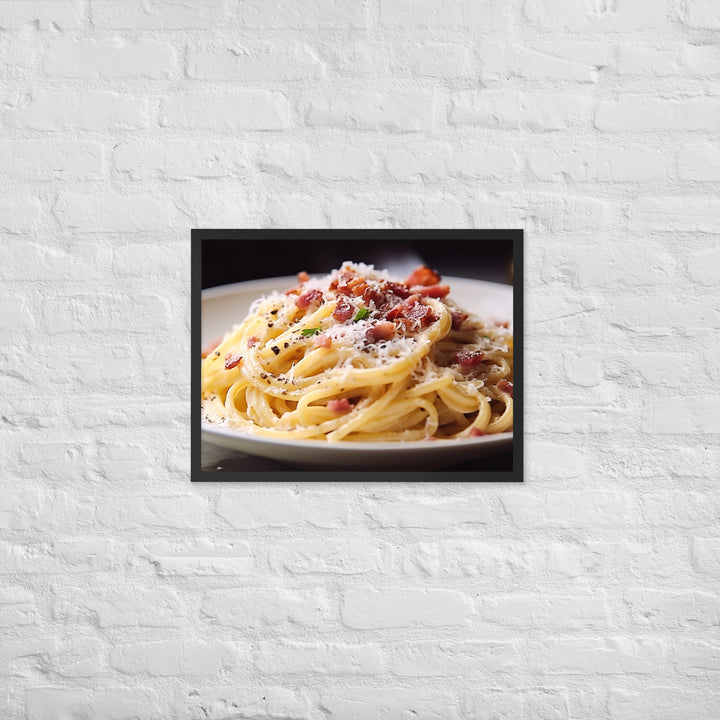 Carbonara Framed poster 🤤 from Yumify.AI