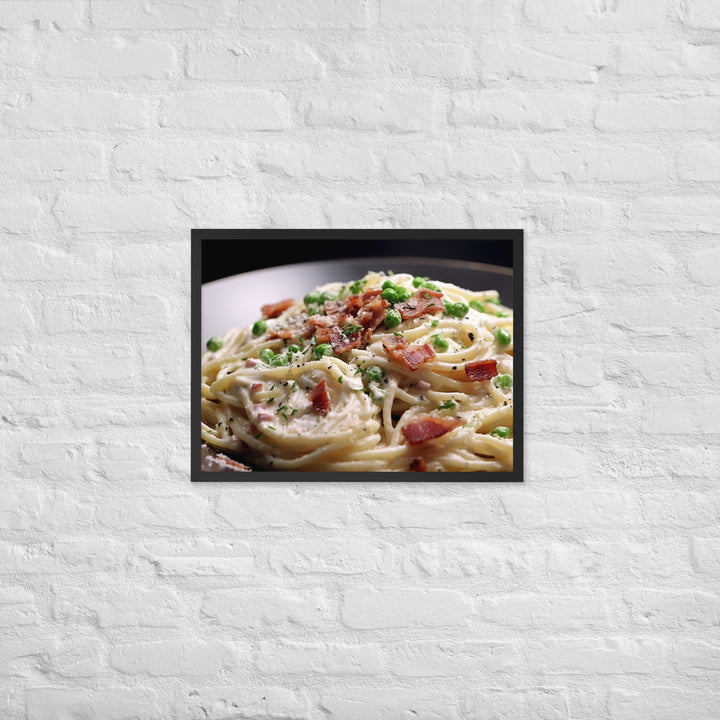 Carbonara Framed poster 🤤 from Yumify.AI