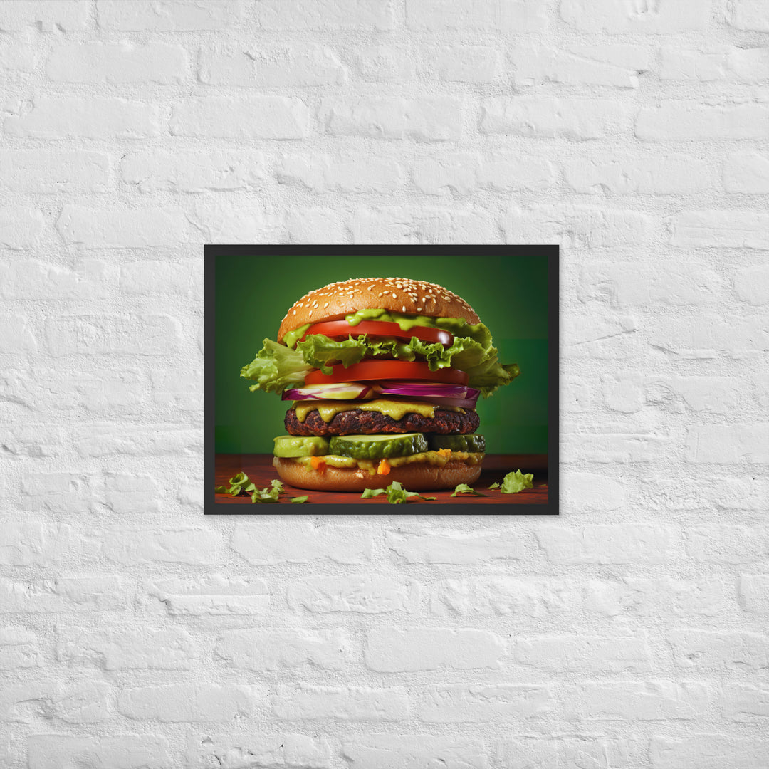 Veggie Burger Framed poster 🤤 from Yumify.AI