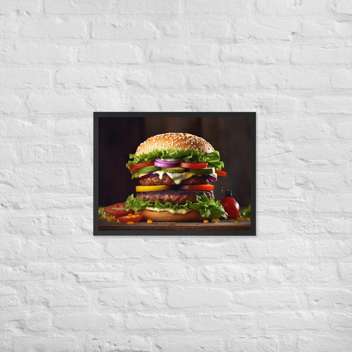 Veggie Burger Framed poster 🤤 from Yumify.AI