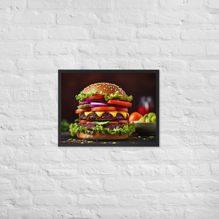 Veggie Burger Framed poster 🤤 from Yumify.AI