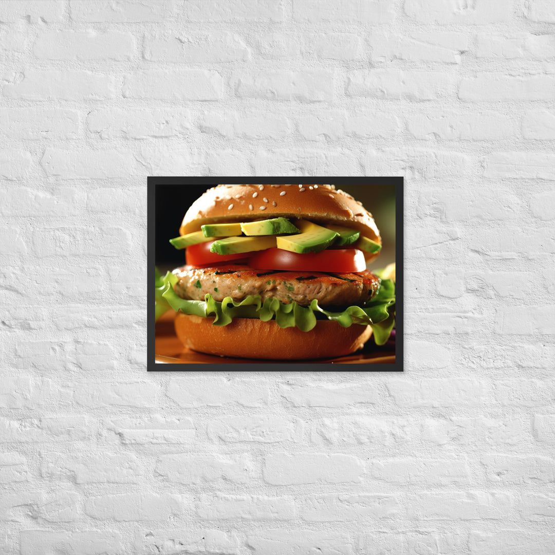 Turkey Burger Framed poster 🤤 from Yumify.AI