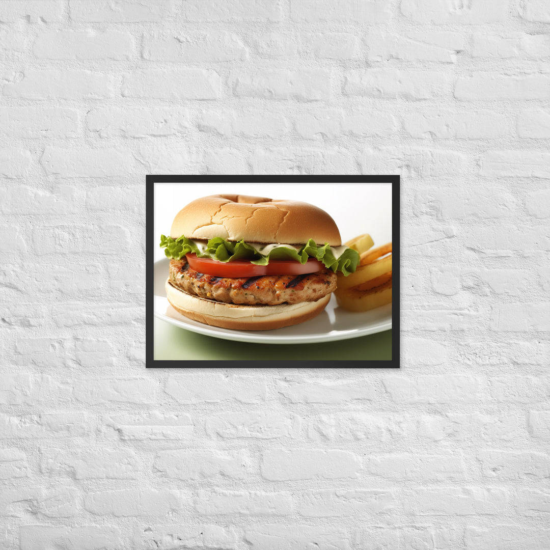 Turkey Burger Framed poster 🤤 from Yumify.AI