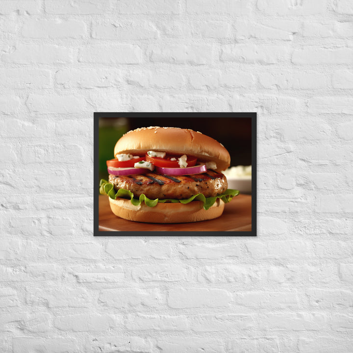 Turkey Burger Framed poster 🤤 from Yumify.AI