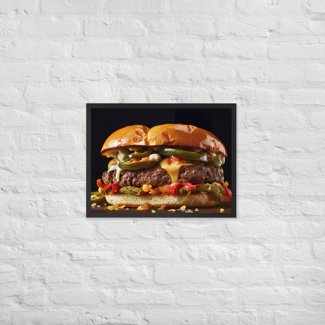 Jalapeo Burger Framed poster 🤤 from Yumify.AI