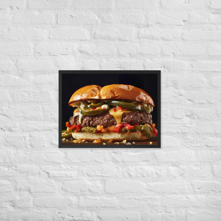 Jalapeo Burger Framed poster 🤤 from Yumify.AI