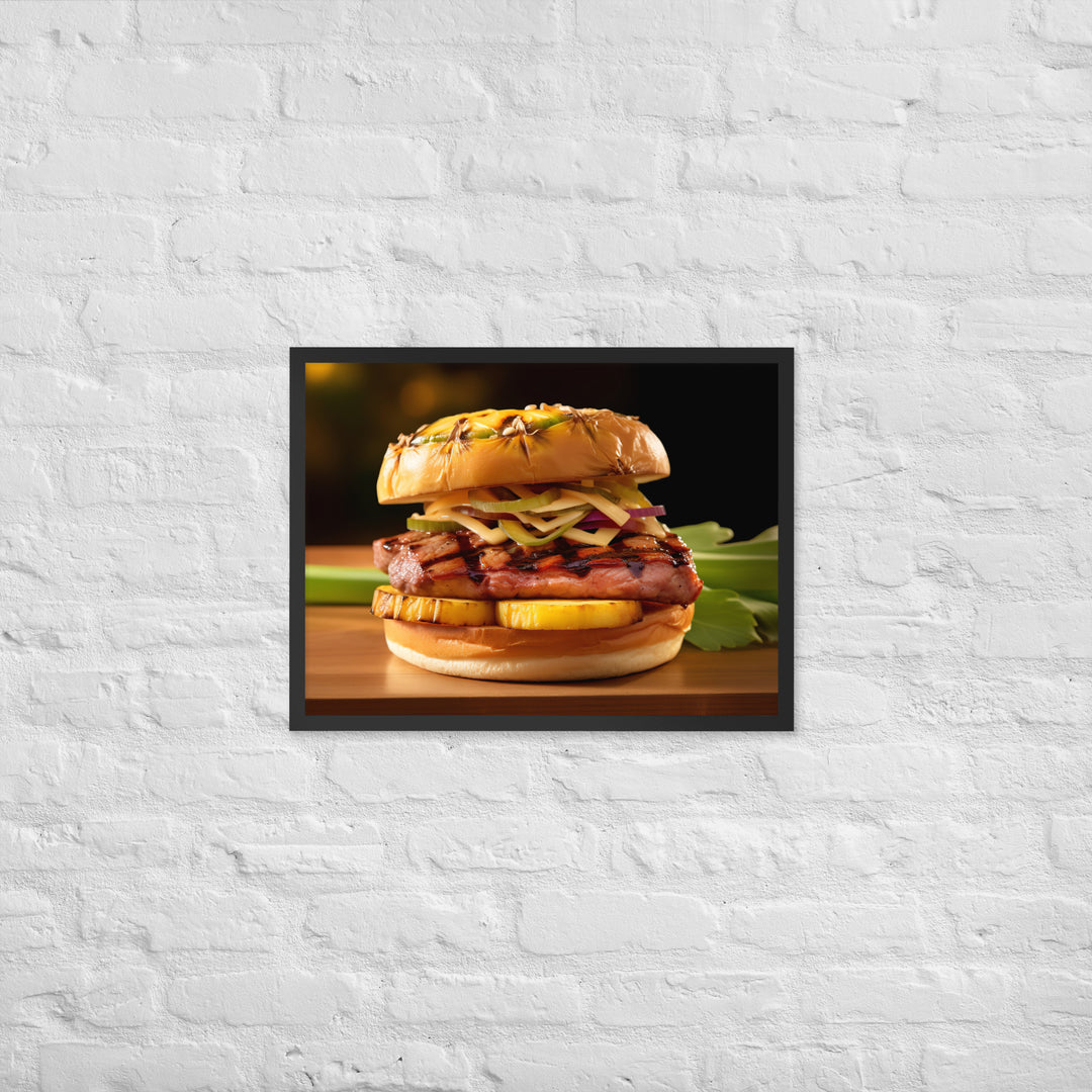 Hawaiian Burger Framed poster 🤤 from Yumify.AI