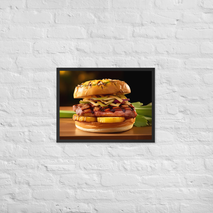 Hawaiian Burger Framed poster 🤤 from Yumify.AI