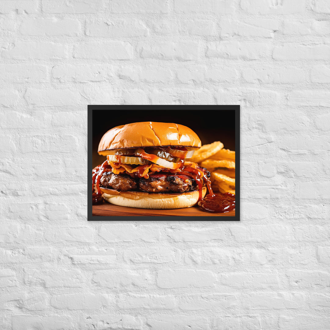 BBQ Burger Framed poster 🤤 from Yumify.AI