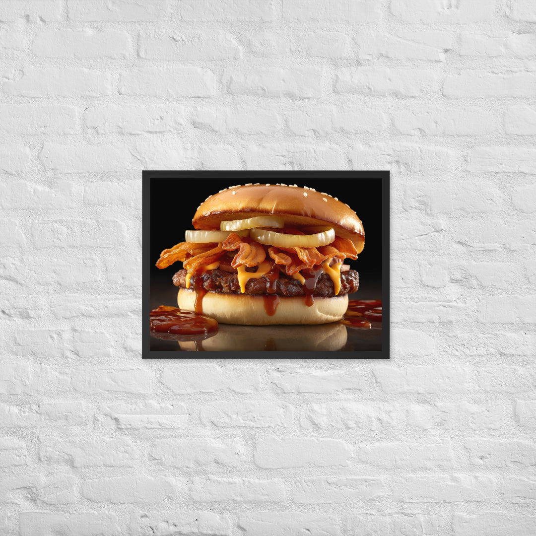 BBQ Burger Framed poster 🤤 from Yumify.AI