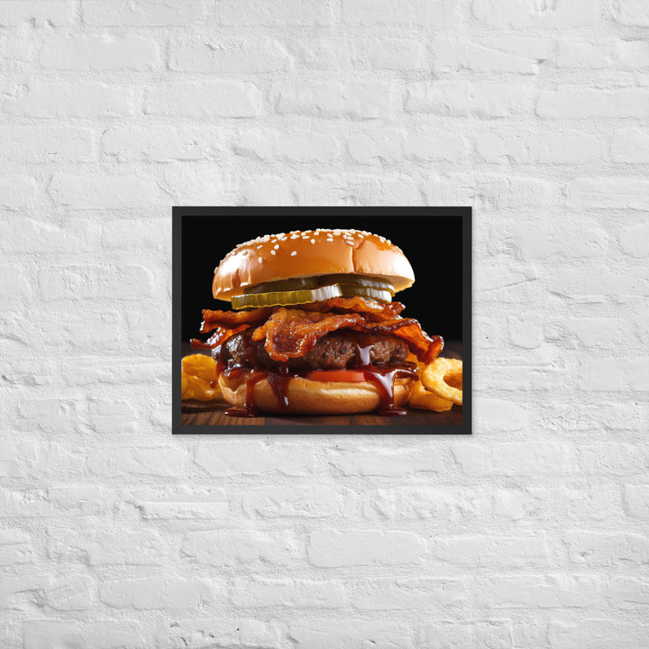 BBQ Burger Framed poster 🤤 from Yumify.AI