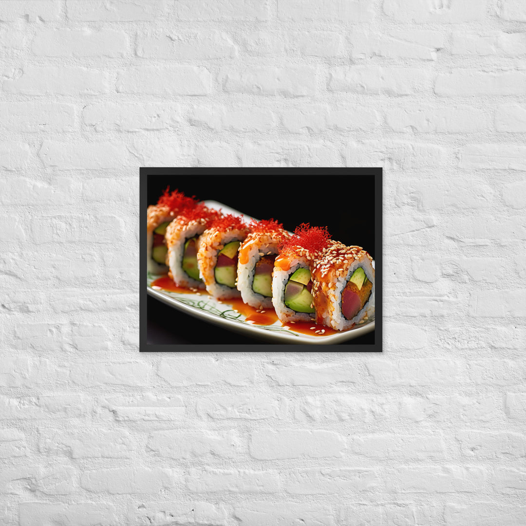 Spicy Tuna Roll Framed poster 🤤 from Yumify.AI