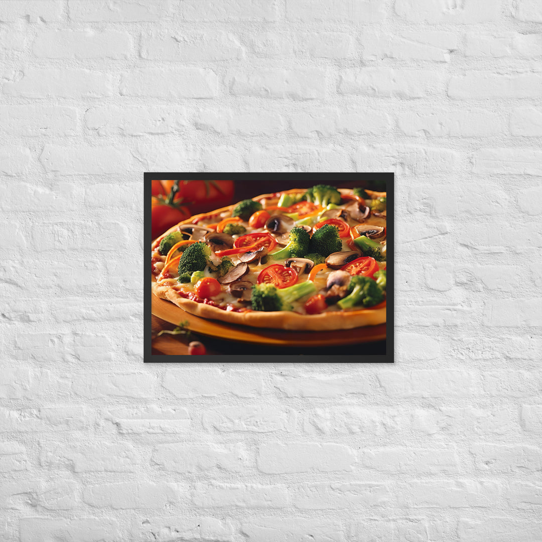 Veggie Pizza Framed poster 🤤 from Yumify.AI