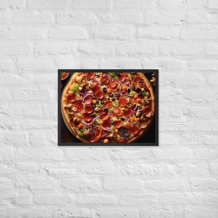 Supreme Pizza Framed poster 🤤 from Yumify.AI