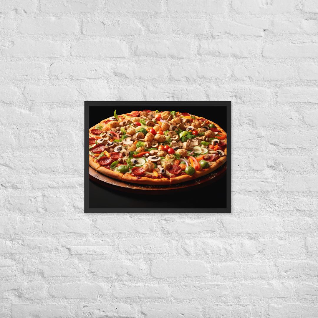 Supreme Pizza Framed poster 🤤 from Yumify.AI