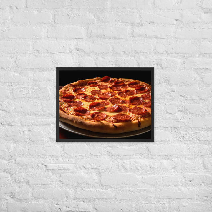 Pepperoni Pizza Framed poster 🤤 from Yumify.AI