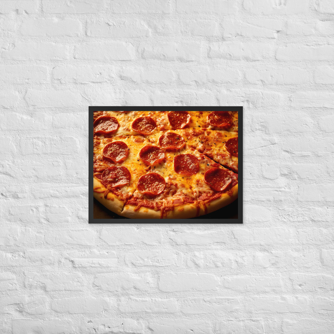 Pepperoni Pizza Framed poster 🤤 from Yumify.AI