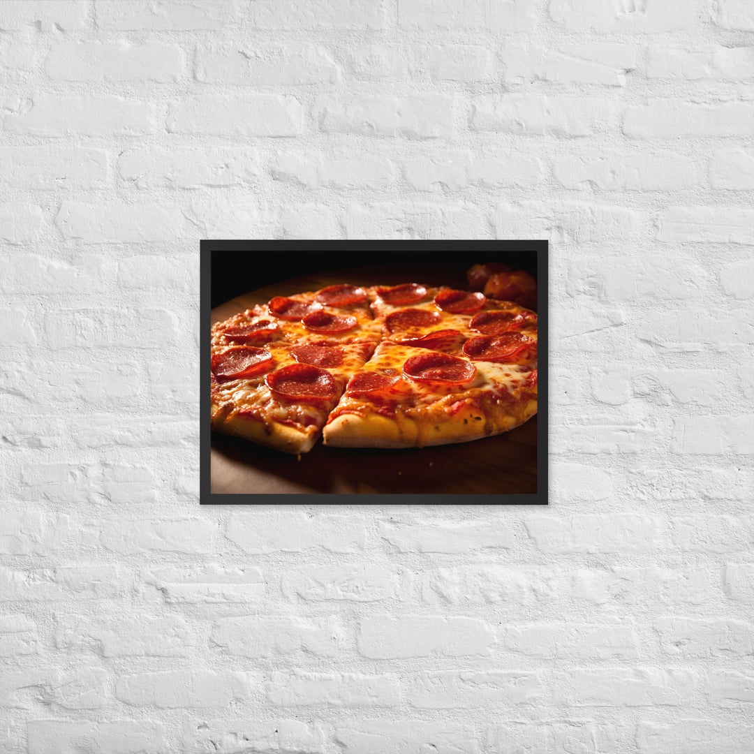 Pepperoni Pizza Framed poster 🤤 from Yumify.AI