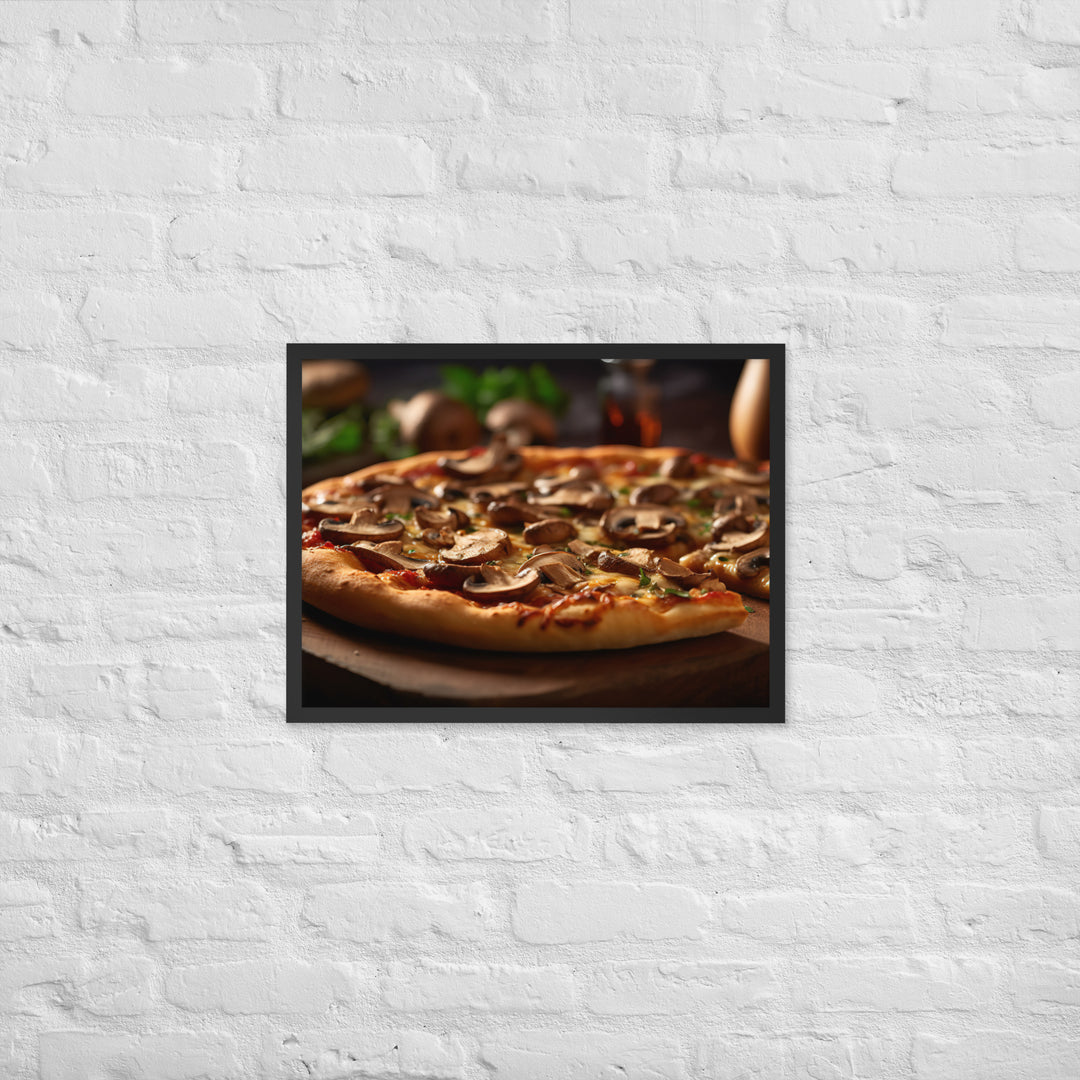 Mushroom Pizza Framed poster 🤤 from Yumify.AI