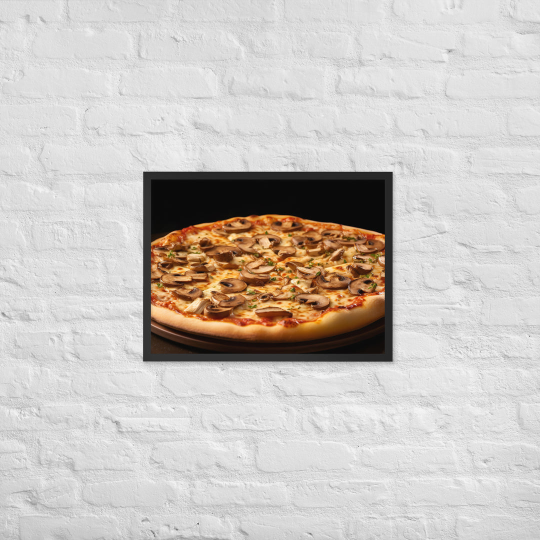 Mushroom Pizza Framed poster 🤤 from Yumify.AI