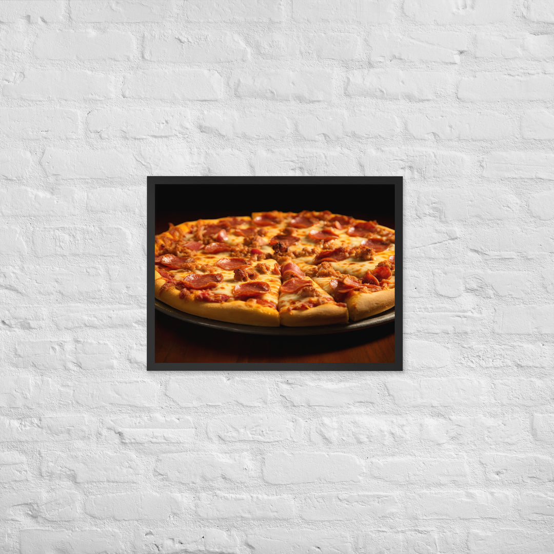 Meat Lovers Pizza Framed poster 🤤 from Yumify.AI