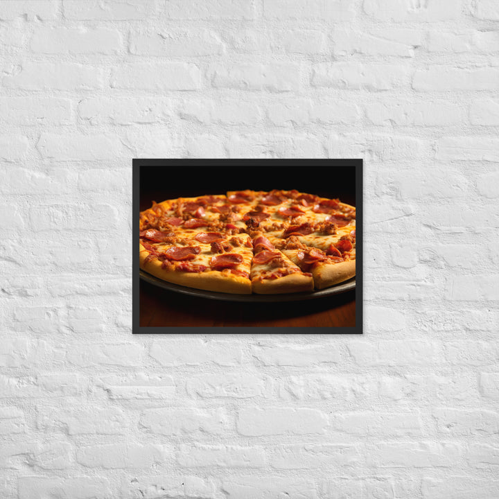 Meat Lovers Pizza Framed poster 🤤 from Yumify.AI