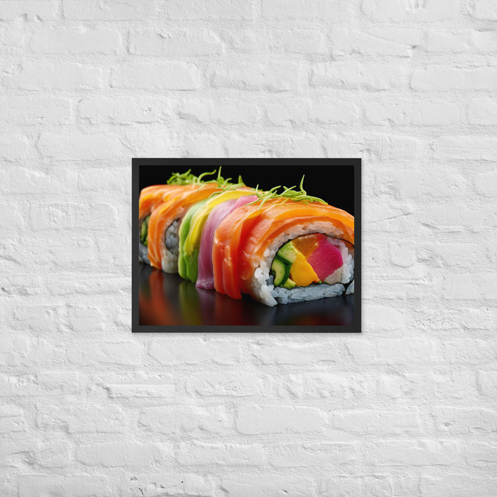 Rainbow Roll Framed poster 🤤 from Yumify.AI