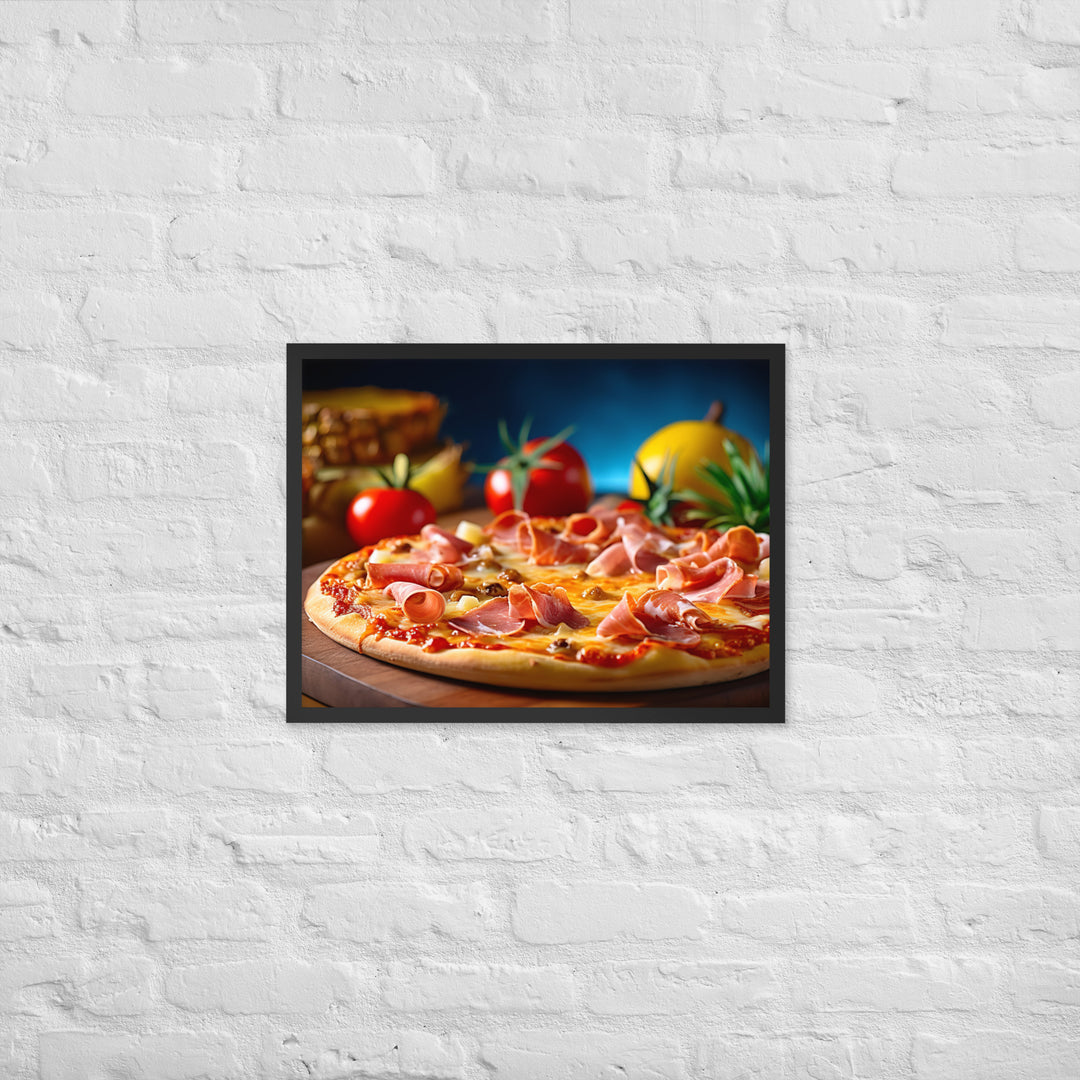 Hawaiian Pizza Framed poster 🤤 from Yumify.AI