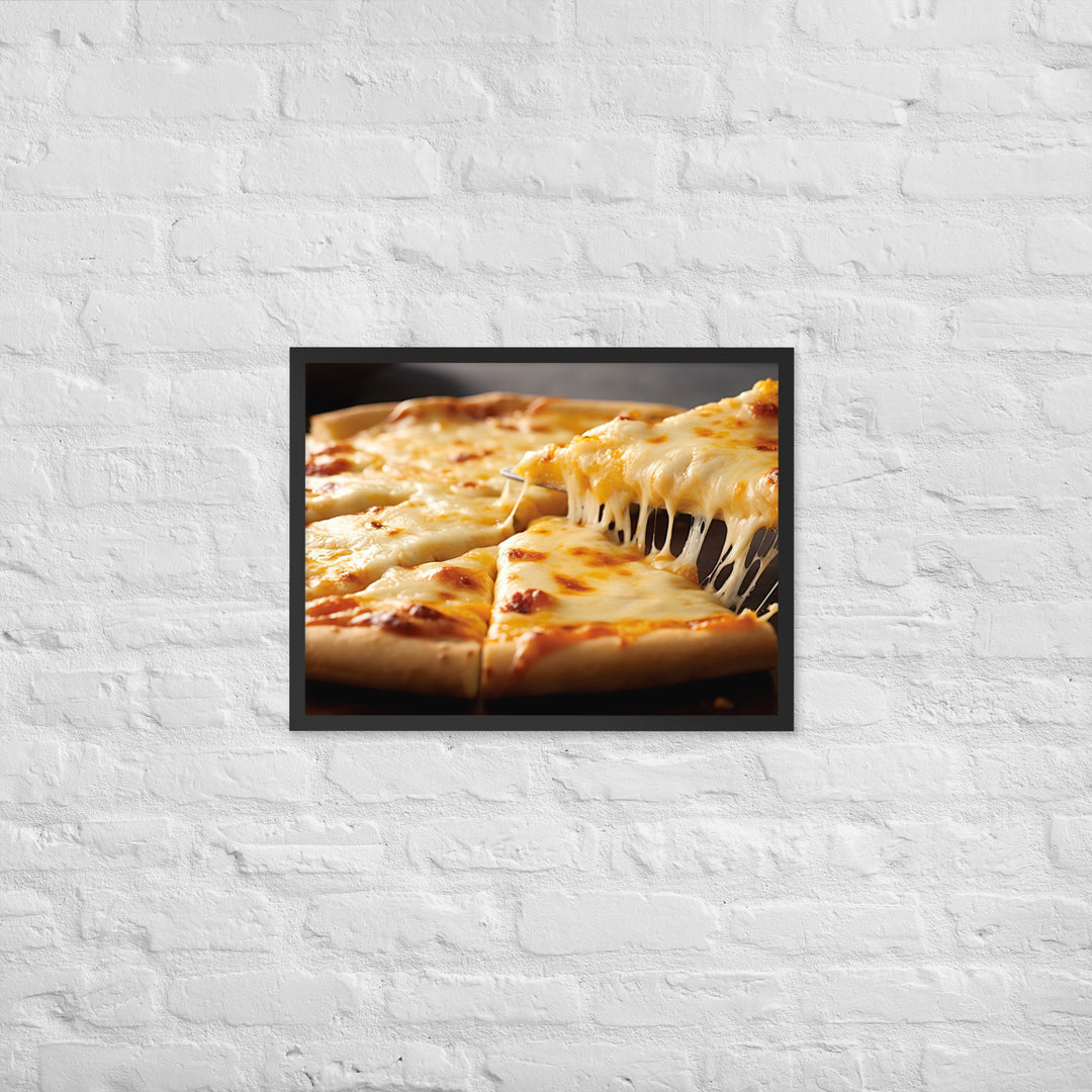 Four Cheese Pizza Framed poster 🤤 from Yumify.AI