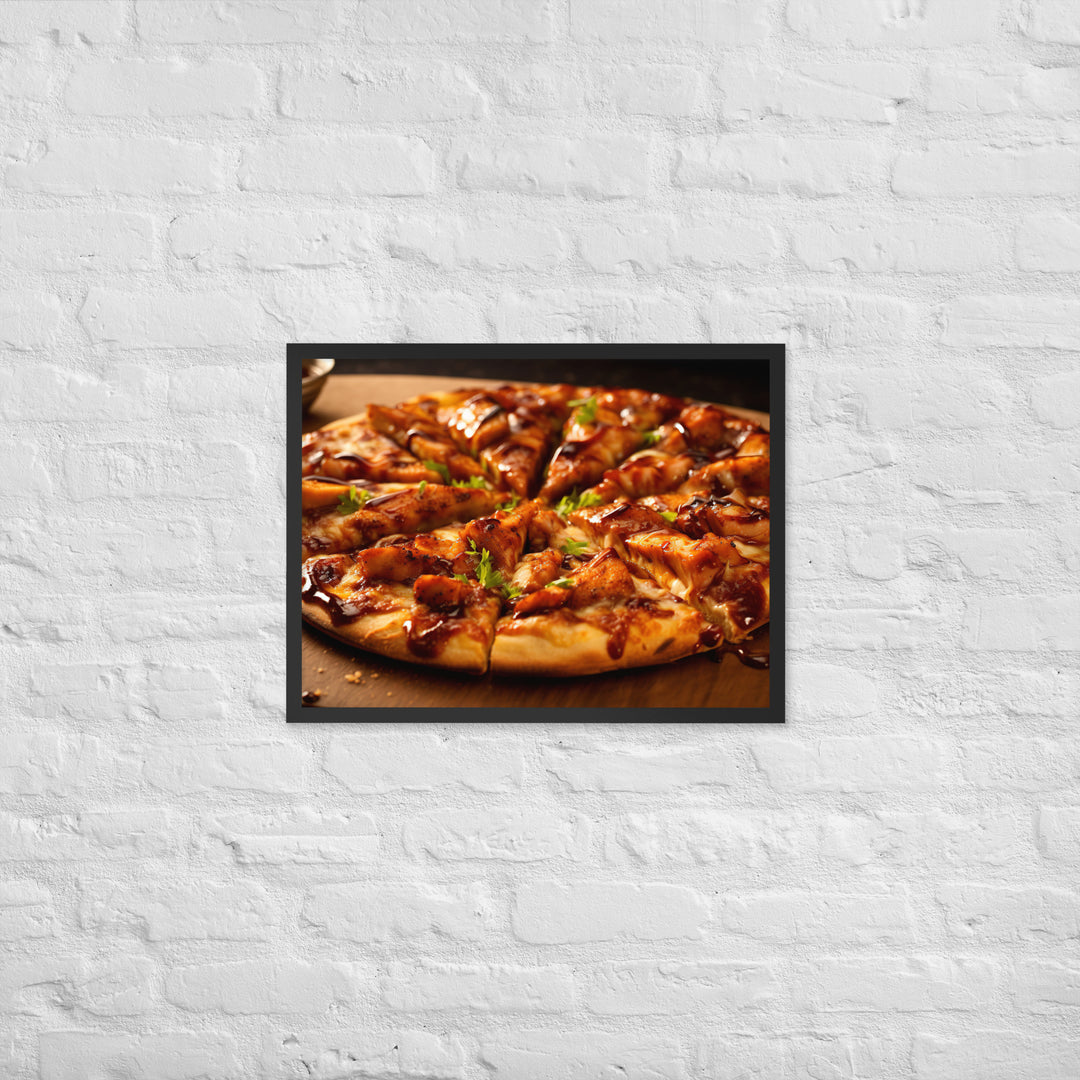 BBQ Chicken Pizza Framed poster 🤤 from Yumify.AI