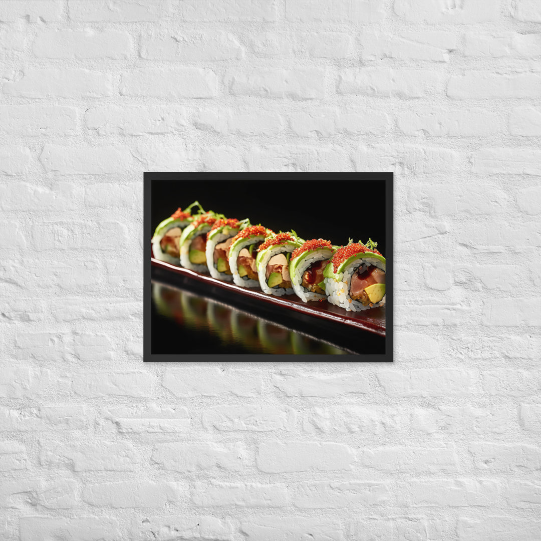 Dragon Roll Framed poster 🤤 from Yumify.AI