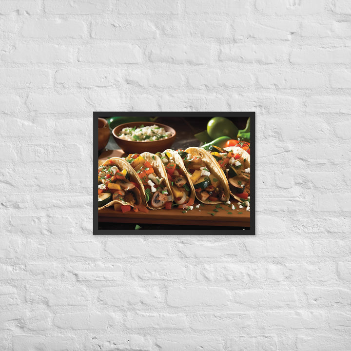 Vegetarian Tacos Framed poster 🤤 from Yumify.AI