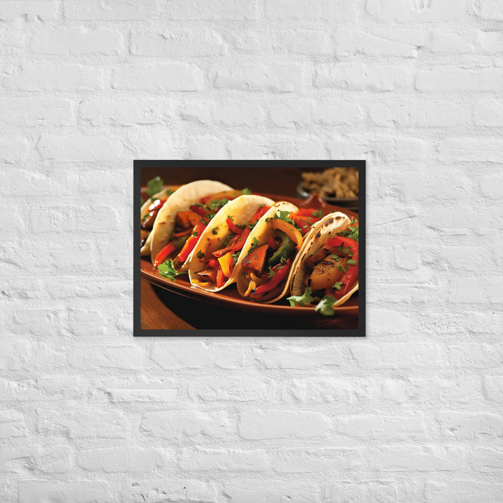 Vegetarian Tacos Framed poster 🤤 from Yumify.AI