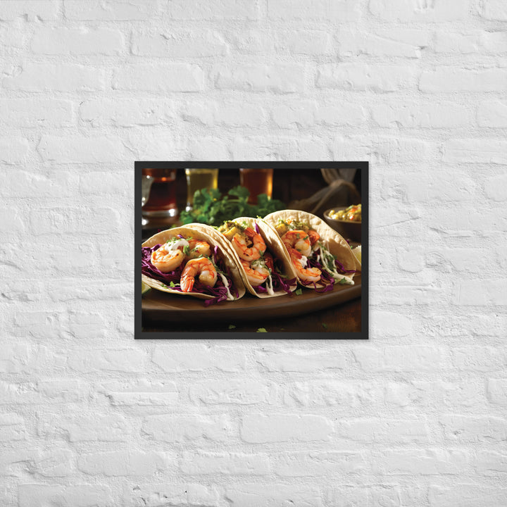 Shrimp Tacos Framed poster 🤤 from Yumify.AI