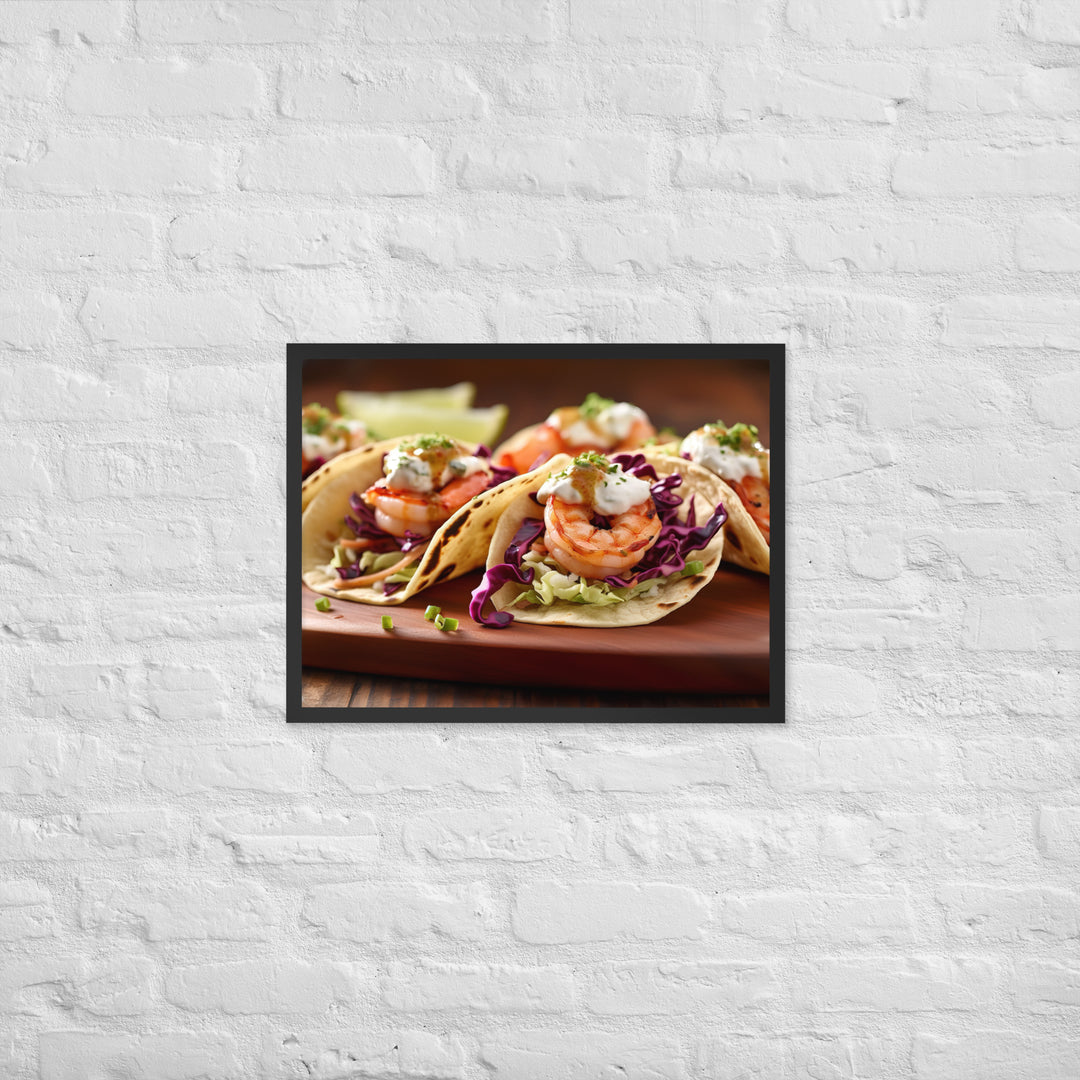 Shrimp Tacos Framed poster 🤤 from Yumify.AI