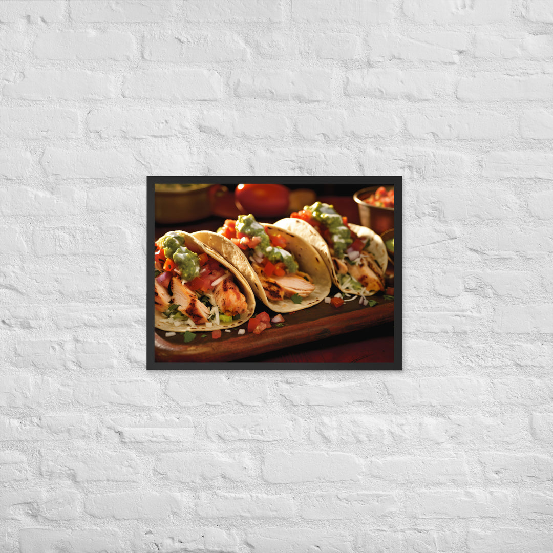 Chicken Tacos Framed poster 🤤 from Yumify.AI