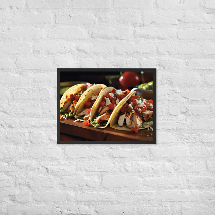 Chicken Tacos Framed poster 🤤 from Yumify.AI