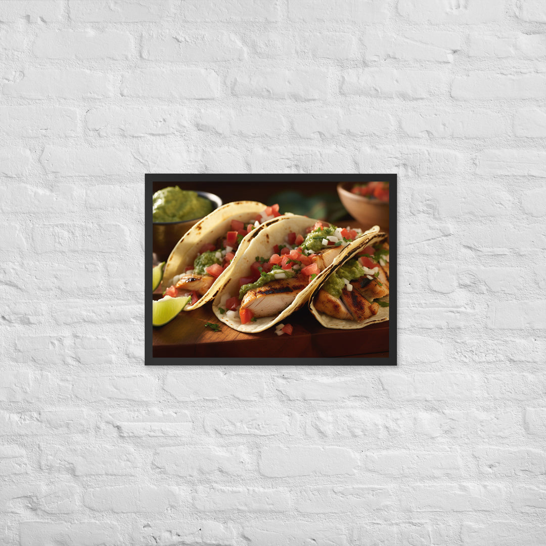 Chicken Tacos Framed poster 🤤 from Yumify.AI