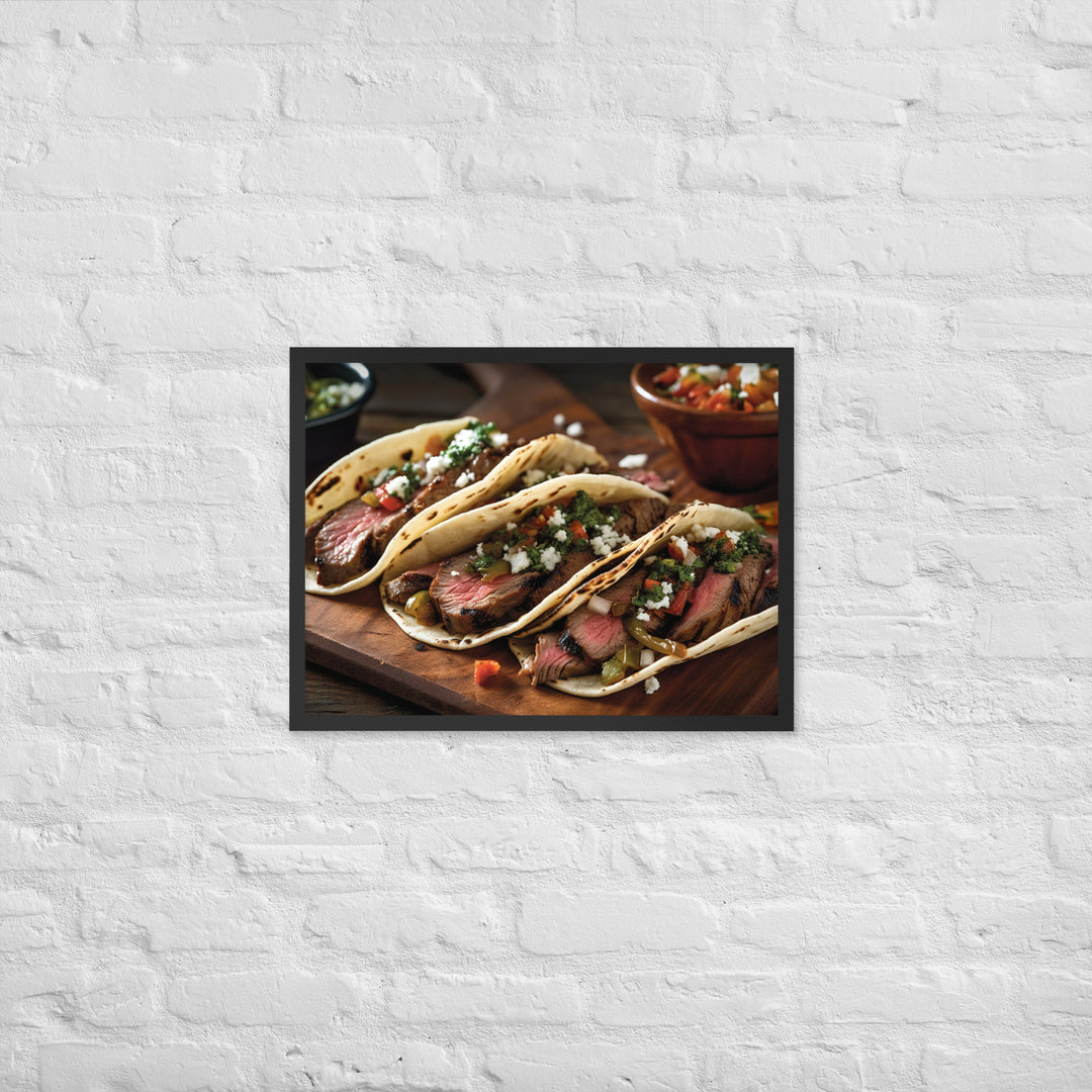 Carne Asada Tacos Framed poster 🤤 from Yumify.AI