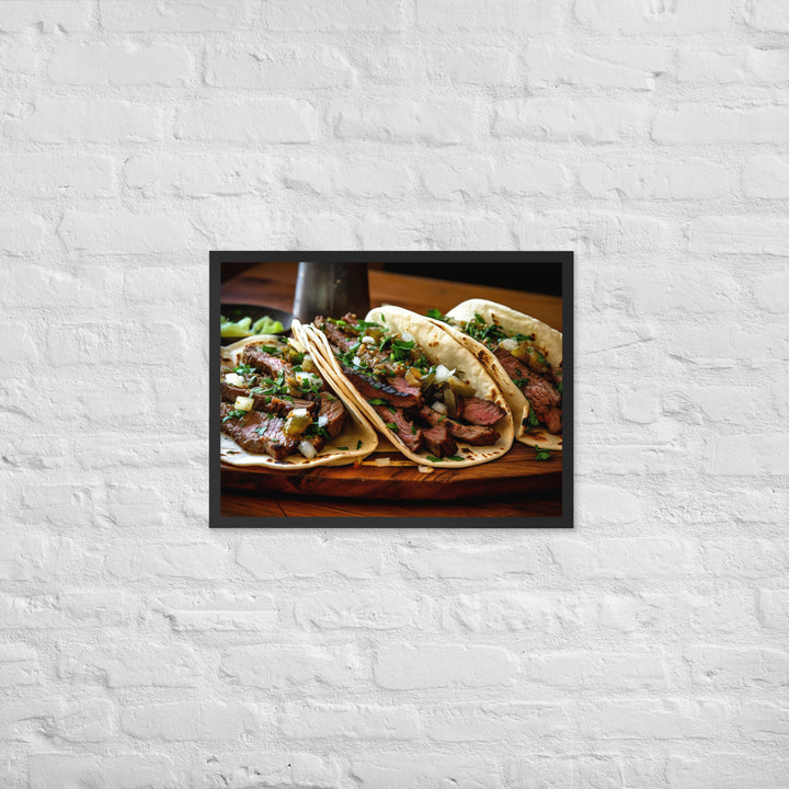 Carne Asada Tacos Framed poster 🤤 from Yumify.AI