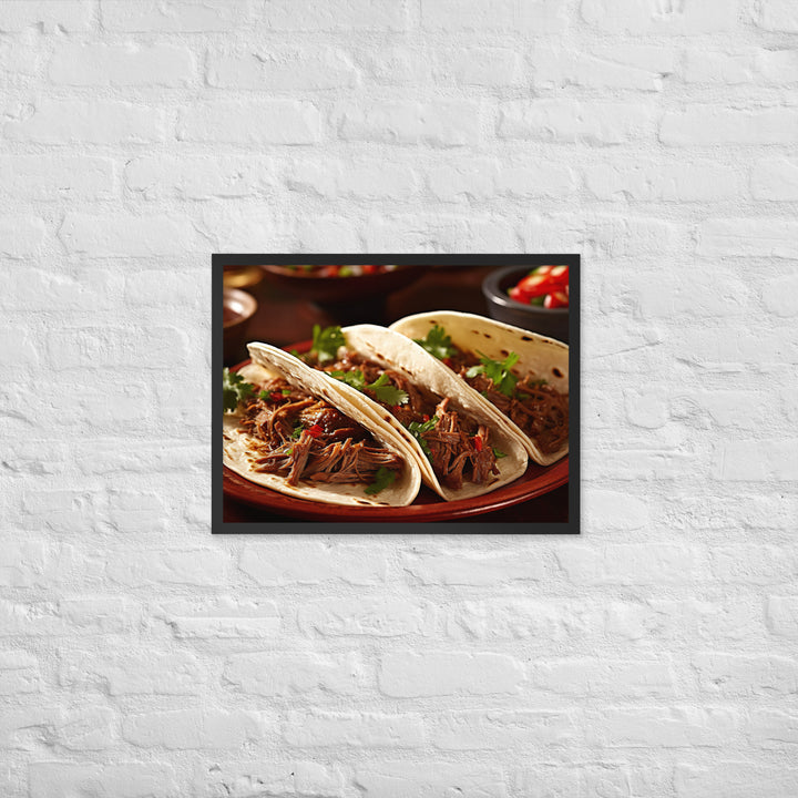 Barbacoa Tacos Framed poster 🤤 from Yumify.AI